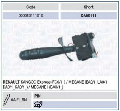 MAGNETI MARELLI 000050111010 -  Выключатель на колонке рулевого управления